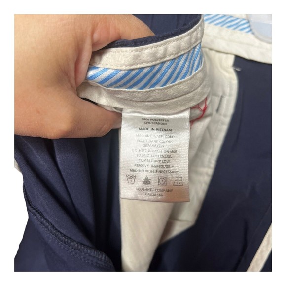 FOOTJOY Golf Shorts Mens Flat Front Navy Blue Size W 40 - Picture 4 of 9